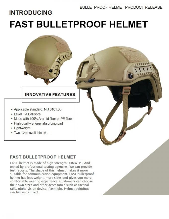 IIIA Ballistic Military Helmet Wearable Military Helmet Bulletproof