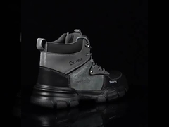 Hot-Selling Cross-Border High-Top Safety Shoes for Men – Lightweight Protective Work Boots with Stee