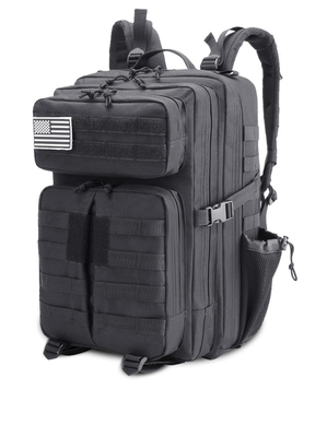 45L Black Army Knapsack Bag Waterproof 1000D Cordura PU Coating