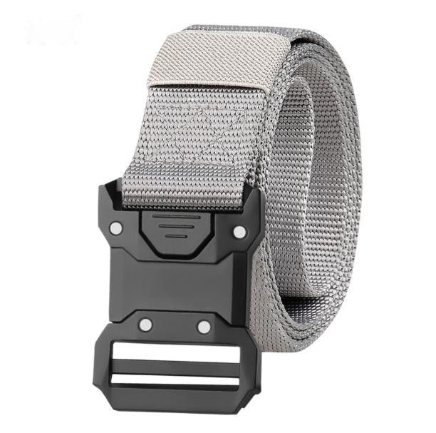 Men's Tactical Belt Outdoor Nylon Woven Workwear Belt With Alloy Buckle