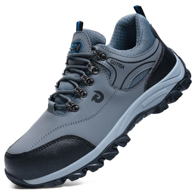 All-Season Waterproof Safety Work Shoes for Men Steel Toe Anti-Smash Anti-Puncture Steel Plate Protection for Construction Site